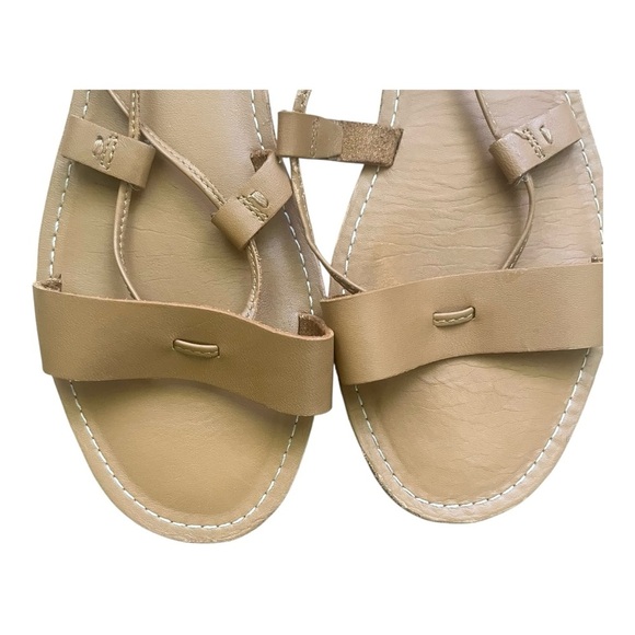 Madewell Boardwalk brown leather boho lace-up sandals Women 7 gladiator style - Picture 4 of 9